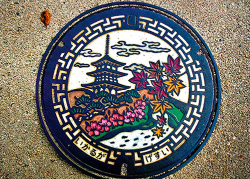 看日本井蓋彩繪，島國(guó)文化很牛的！